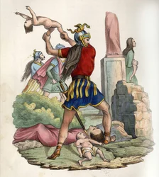 vandalene grep Kartago i 439. i "Ancient and Modern Algeria"" av Léon Galibert. Italiensk utgave i 1846 farge.