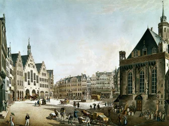 byen Frankfurt am Main på begynnelsen av 1800-tallet.