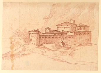 Tegning, Slott i fjellene, 1810–1830
