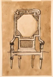 Tegning, Stol, 1780–1790