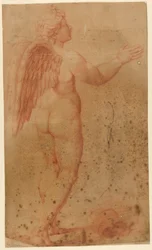 Tegning, Amor fra Amor som krangler med Zevs, etter Rafael, 1550–1600
