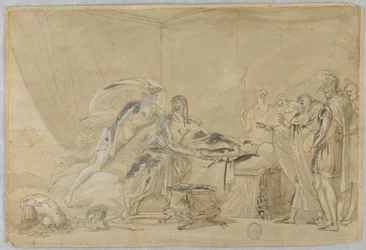 Tegning, Meleagers død eller en helt, 1500-–1800-tallet