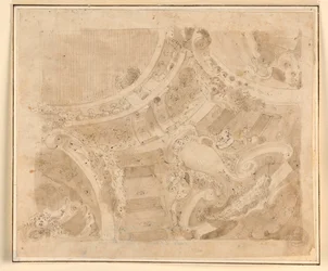 Tegning, design for et tak, 1700–1750