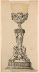 Tegning, design for en kalk, 1800–1830