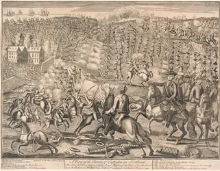 ?En utsikt over slaget ved Culloden i Skottland?, 1746