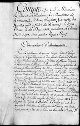 Regnskapsbok for året 1789 av eiendommen til hertugen av Rochefoucauld Liancourt.