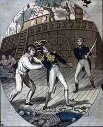 Admiral Nelsons død i slaget ved Trafalgar, ombord på skipet hans, "Victory" (21. oktober