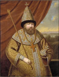 Alexis Ier Mikhailovitch, dit le Tsar tres paisible - Portrett av tsaren Alexis I Mikhailovich av Russland (1629-1676), Anonym . Olje på lerret, andre halvdel av 1600-tallet. Dimensjon : 136x107 cm. Nationalmuseum Stockholm
