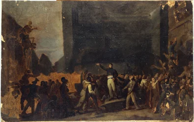 Alphonse Baudin (1811-1851) ved Faubourg Saint-Antoune barrikaden, 3. desember