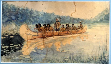 Anonym akvarell. La Rochelle fra 1800-tallet, New World Museum