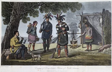 Kostymer til domisilierte indianere i Nord-Amerika, av Heriot, George (1766-1844)