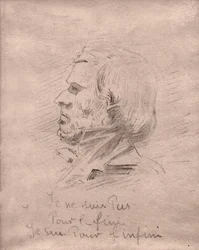 Eugene Delacroix. (tegning, ca 1850)