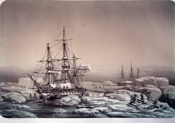 Ekspedisjoner i Antarktis (sørpolen): skipet "" Astrolabe"" (nytt navn på "Shell") av Jules Dumont d
