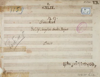 Første side av Mithridate, King of the Pont, opera av Mozart (1770)
