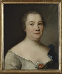 Hedvig Charlotta Nordenflycht, suedeoise poetet - Portrett av poeten Hedvig Charlotta Nordenflycht (1718-1763), Anonym. Olje på lerret. Mål: 47x40 cm. Nationalmuseum Stockholm