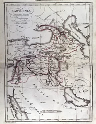 Historisk atlas av Mesopotamia. Babylonia, Syria og Assyria. Slutten av 1700-tallet.
