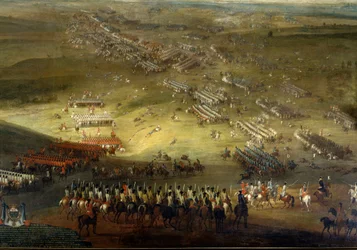 Holland War: Battle of Kokesberg (1677) også kalt Kochersberg (i Alsace) Anonymt maleri av 1677. Chateau De Vaux Le Viscount.