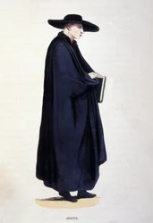 Jesuite. Gravering fra et album på religiøse ordre, Paris