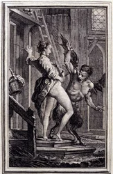 Djevelen fra Papefiguière - i «Fortellinger og noveller på vers» av Jean de La Fontaine. 1762.