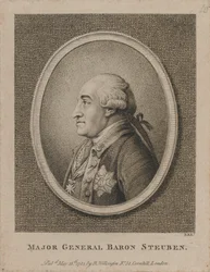 Generalmajor Baron Steuben (radering)