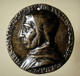 Medalje med bildet av Savonarola (Girolamo Savonarola) - 1500-tallet