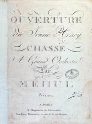 Åpningsside, Jakten på operaen Den unge Henri av Mehul (1797)