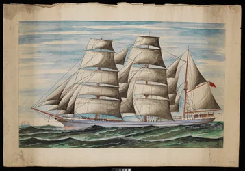 Polynesisk 1876 (gouache og akvarell)
