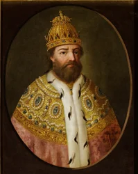 ""Portrait de Boris Godunov (Godounov) (vers 1551-1605), tsar de Russie"" Olje på lerret Tidlig på 1700-tallet. Museum: Statens historiske museum, Moskva