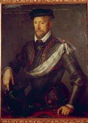 Portrett av admiral Gaspard de Coligny (1519-1572) Anonymt maleri. Paris fra 1500-tallet, museum for protestantisme