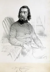 Portrett av Barthelemy Prosper Enfantin, kjent som Father Enfantin (1796-1864), Saint Simonien (Saint Simonien)