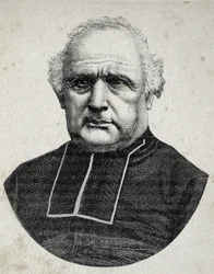 Portrett av biskop Peyramale, prest av Lourdes (1811 - 1877) - i "" Les Contemporains"", n.d. slutten av 1800-tallet.