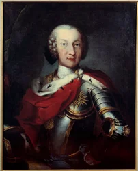 Portrett av Charles Emmanuel III (1701-1773) hertug av Savoy, konge av Sardinia, stormester i Annunciade Anonymous-maleriet. Paris fra 1700-tallet, æreslegionens museum
