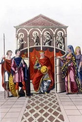 Portrett av Charles II the Bald (823 - 877), konge av Frankrike