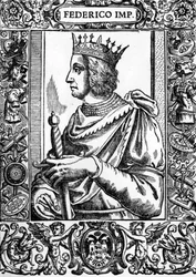 Portrett av Frederic II (1194-1250), tysk keiser.