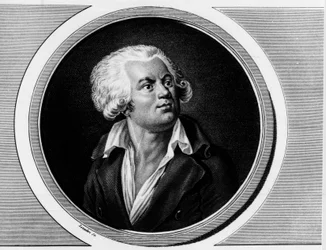Portrett av Georges Jacques Danton, konvensjonell advokat (1759-1794). Gravering i "" Komplett samling av historiske malerier fra den franske revolusjonen, i tre bind.""" 1804.
