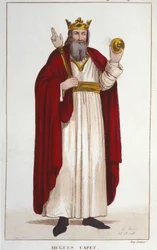 Portrett av Hugues I Capet (ca. 941 - 996), hertug av Frankrike og deretter konge av Frankrike.