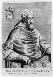 Portrett av Innocentius IX (1519 - 1591).