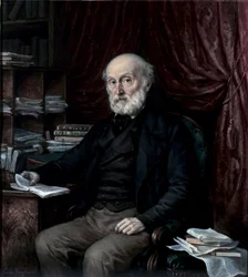Portrett av Jean Pierre Vieusseux (1779-1863), kulturelsker og forretningsmann, grunnlegger av det florentinske lesekabinettet Anonymt maleri fra 1800-tallet