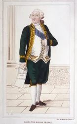 Portrett av Louis XVI (1754 - 1793) Gravering av 1830