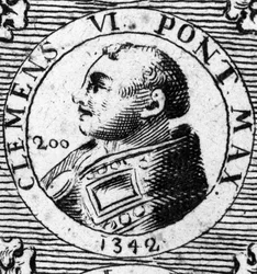 Portrett av pave Clemens VI (1342-1352).
