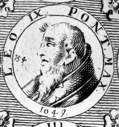 Portrett av pave Leo IX (1002-1054).