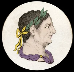 Portrait of Vitellius (15-69) er en romersk keiser. Gravering av 1800-tallet.