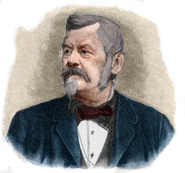 Portrett av Wilhelm Jordan (1842-1899) tysk geodesist.