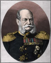 Portrett av Vilhelm I (1797-1888), konge av Preussen og keiser av Tyskland. Gravering fra slutten av 1800-tallet.