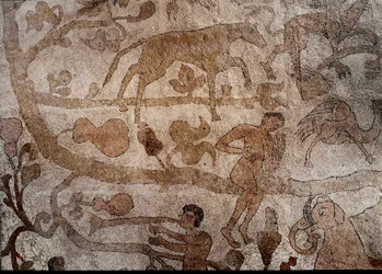Representasjon av den imaginære indiske faunaen som symboliserer bedriftene til Alexander den store