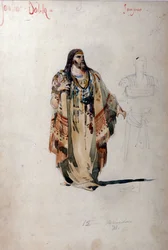 Samson-kostyme for operaen "" Samson and Dalila"" av Camille Saint Saens (Saint-Saens). 1877