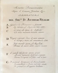 Sonet i begynnelsen av våren (La primavera) konsert i The trial of harmony and oppfinnelse av Antonio Vivaldi
