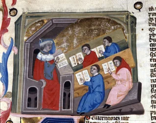 Universitet. Manuskript fra 1300-tallet. Biblioteca Nazionale Braidense, Milano