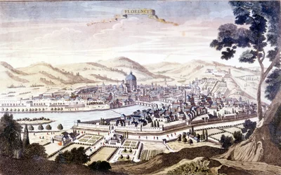 Utsikt over Firenze på 1700-tallet.