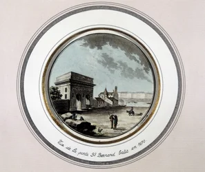 Utsikt over St Bernard Porte, bygget i 1670 - gravering